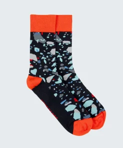 Discount Finisterre Tidelands Lightweight Sock MicroplasticsFlame/Navy
