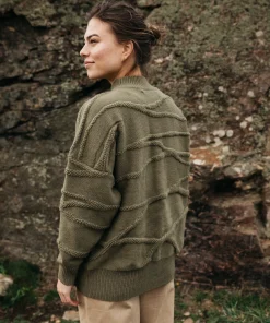 Best Finisterre Women's Arkose Knit Sweater WillowGreen