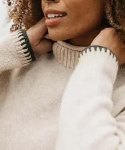 Flash Sale Finisterre Women's Blanket Stitch Taran Sweater Oatmeal