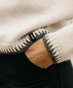 Flash Sale Finisterre Women's Blanket Stitch Taran Sweater Oatmeal