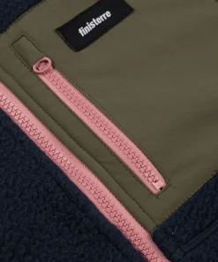 Sale Finisterre Women's Bolster Fleece Vest Navy/Olive