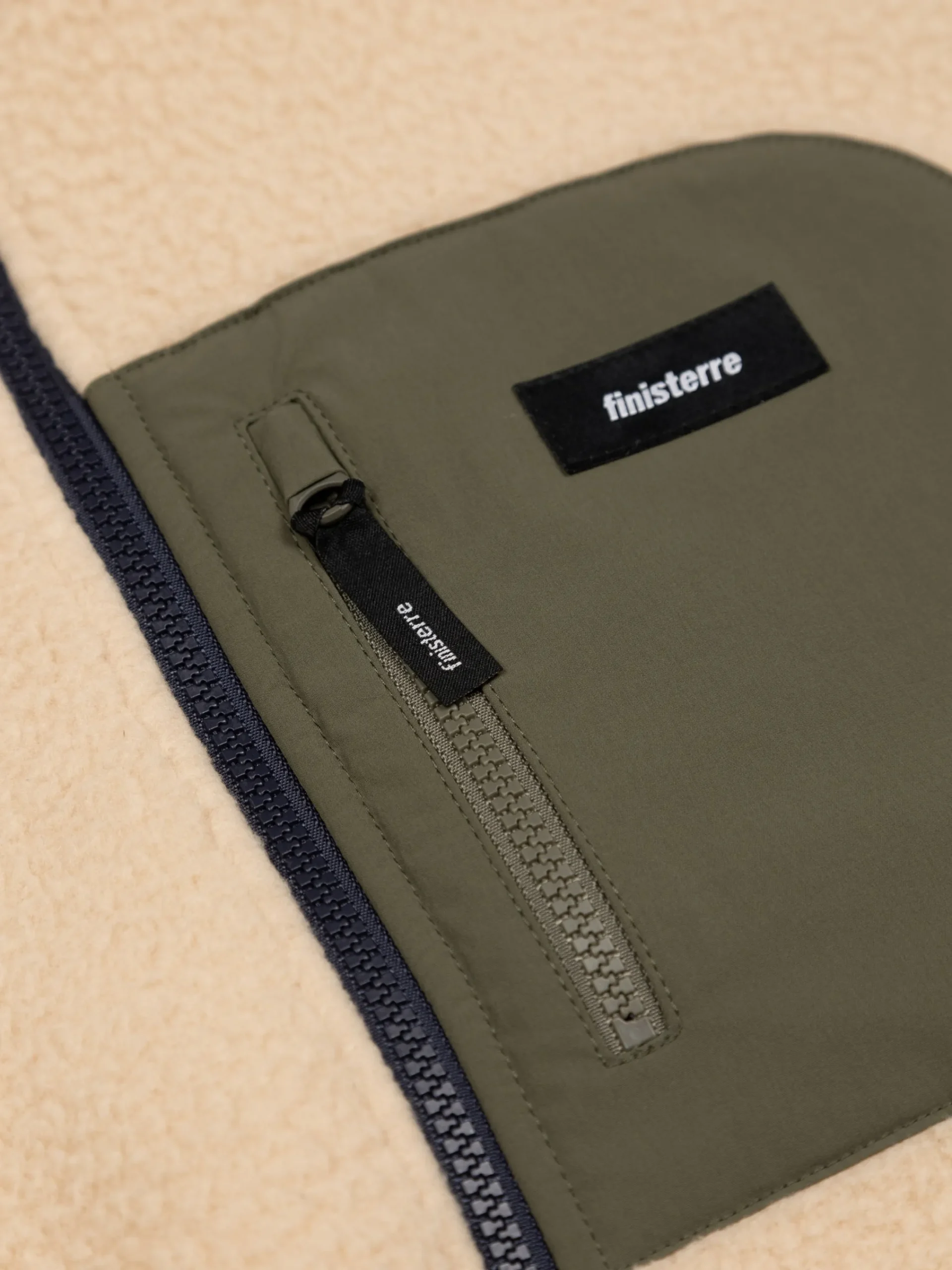 Outlet Finisterre Women's Bolster Full Zip Fleece Navy/Oatmeal/Olive