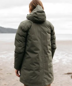 Shop Finisterre Women's Caelus Waterproof Parka Olive
