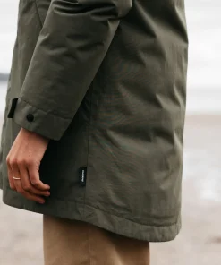 Shop Finisterre Women's Caelus Waterproof Parka Olive