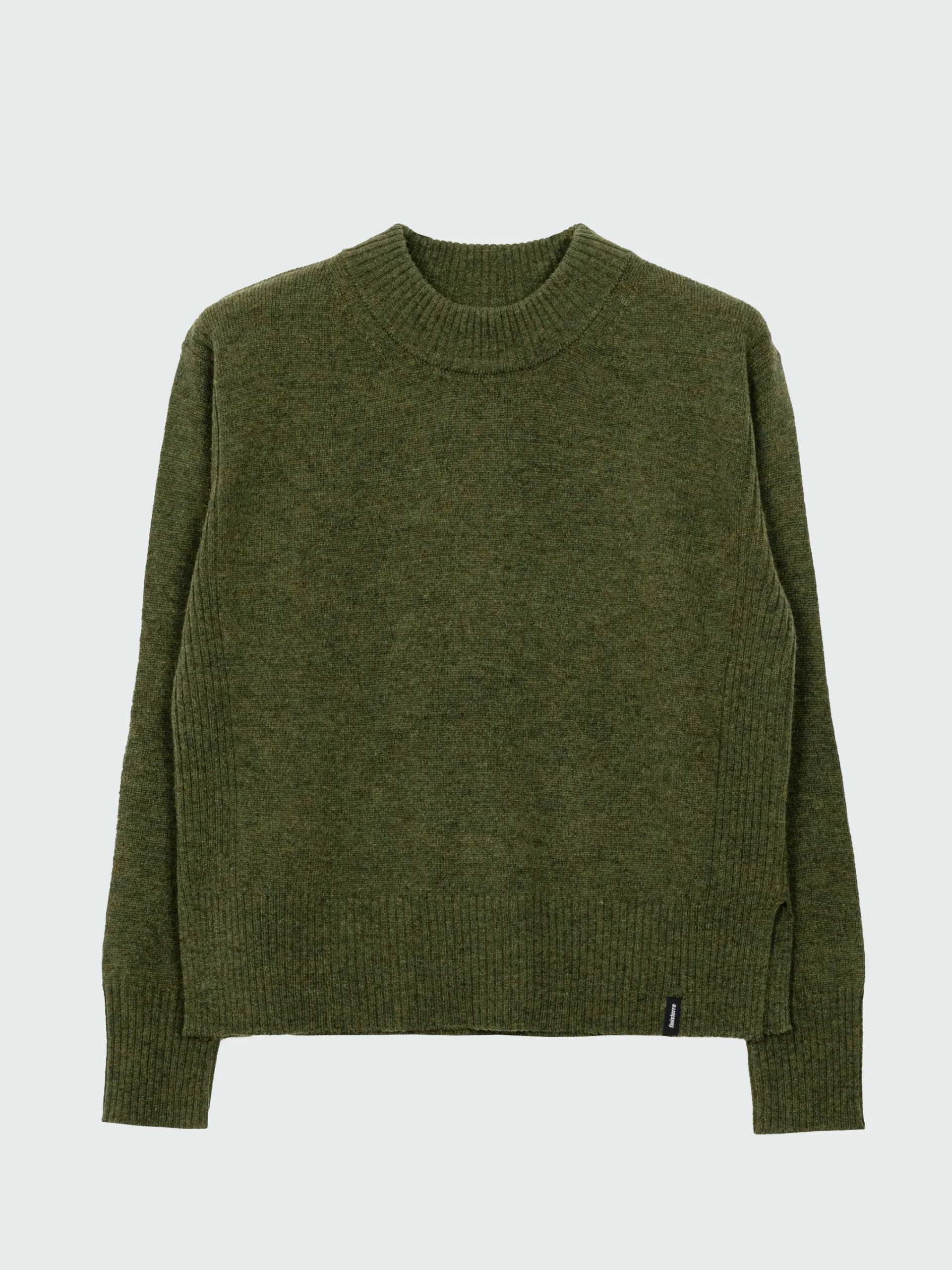 Store Finisterre Women's Cavan Ribbed Knit Sweater Olive
