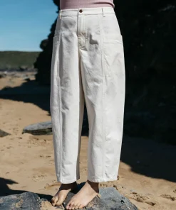 Shop Finisterre Women's Croft Workwear Balloon Pant Ecru
