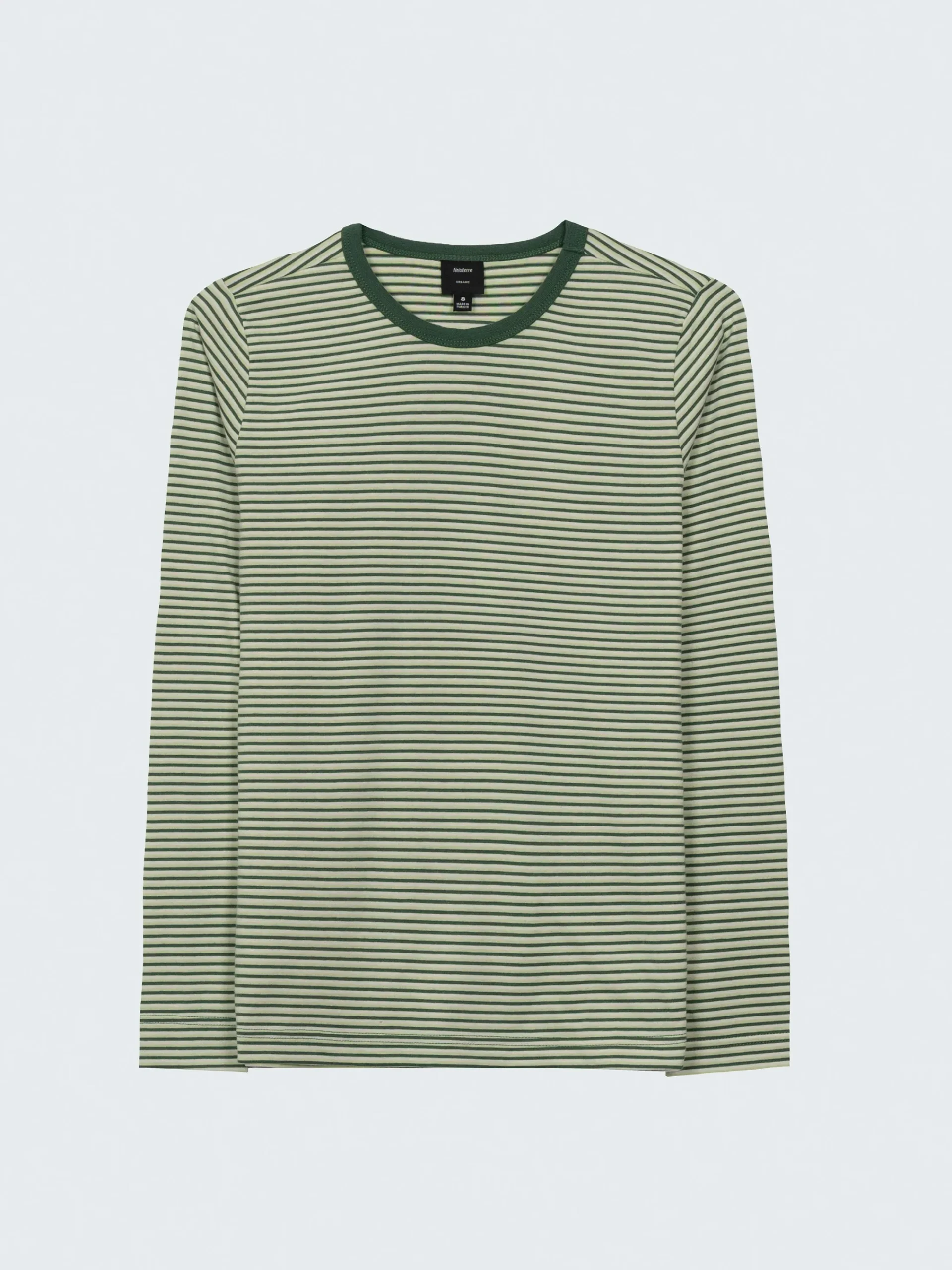 Shop Finisterre Women's Eldon Long Sleeve T-Shirt PineShadow/Ecru/TeaGreen