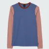 Fashion Finisterre Women's Eldon Long Sleeve T-Shirt CoastalFjord/PinkSalt