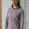 Cheap Finisterre Women's Eldon Long Sleeve T-Shirt Fig/Ecru