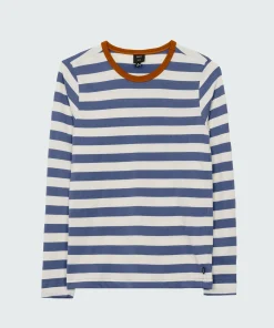 Discount Finisterre Women's Eldon Long Sleeve T-Shirt CoastalFjord/Ecru