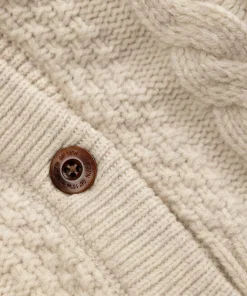 Hot Finisterre Women's Ennis Cable Knit Cardigan Oatmeal