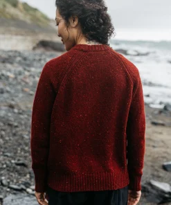 Flash Sale Finisterre Women's Farne Crew Neck Knit Jumper BerryRed