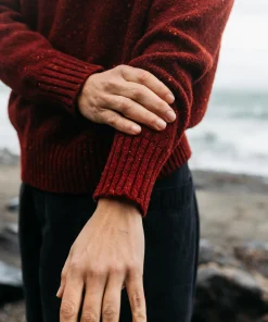 Flash Sale Finisterre Women's Farne Crew Neck Knit Jumper BerryRed
