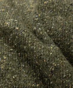 Shop Finisterre Women's Farne Crew Neck Knit Sweater Olive
