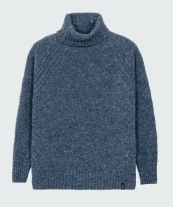 New Finisterre Women's Farne Roll Neck Knit Sweater Indigo