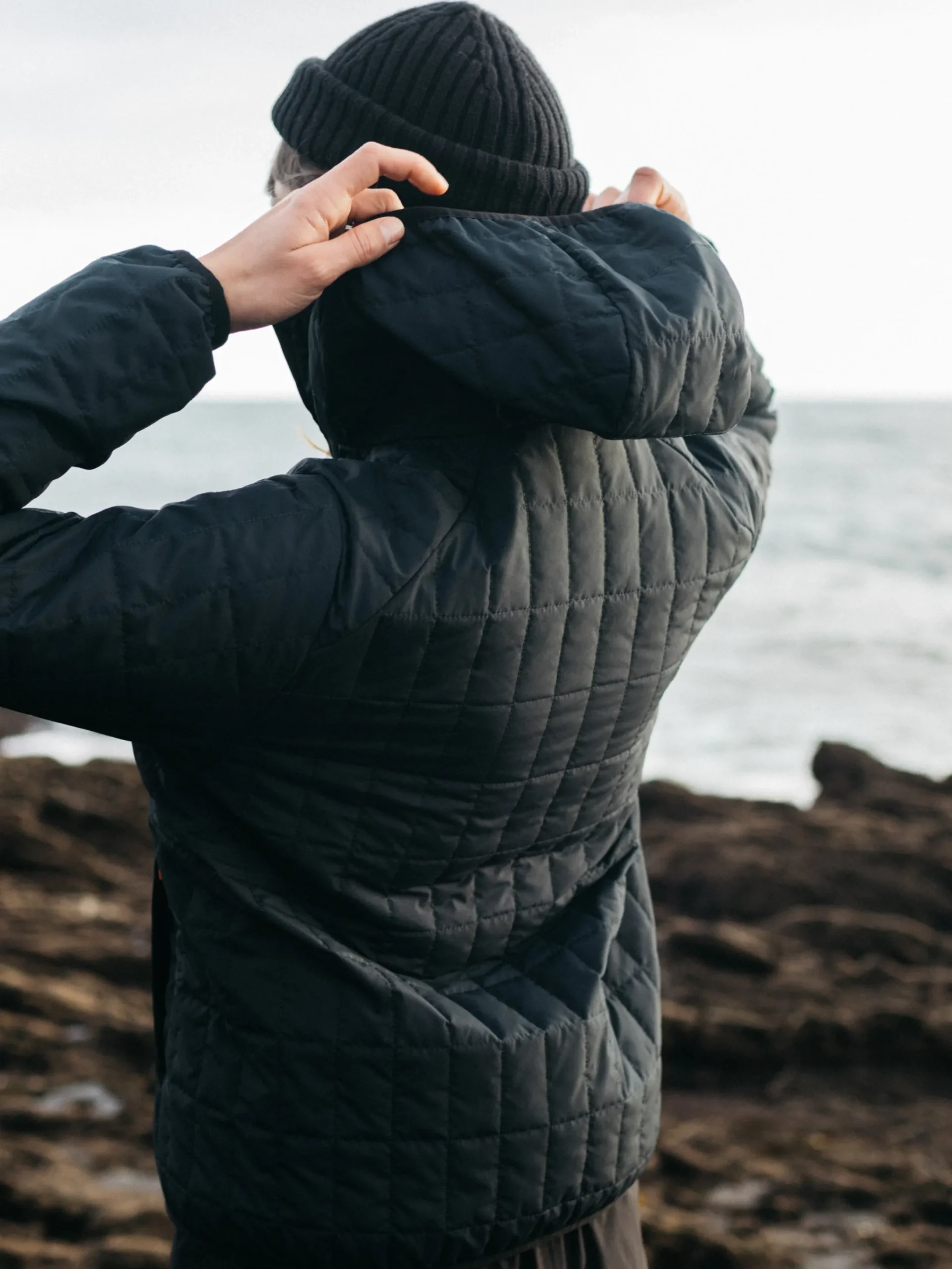 Shop Finisterre Women's Firecrest Hooded Jacket Black