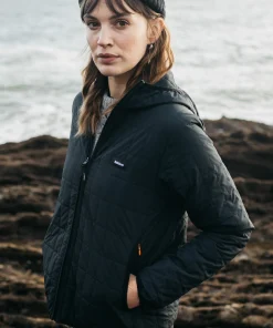 Shop Finisterre Women's Firecrest Hooded Jacket Black
