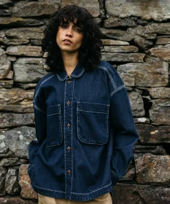 Clearance Finisterre Women's Gwavas Overshirt Denim
