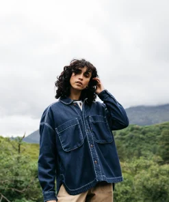 Clearance Finisterre Women's Gwavas Overshirt Denim