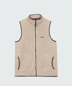 Fashion Finisterre Women's Hegen Wool Fleece Vest Oatmeal