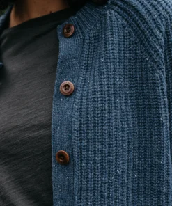 Sale Finisterre Women's Mora Crew Neck Cardigan Denim
