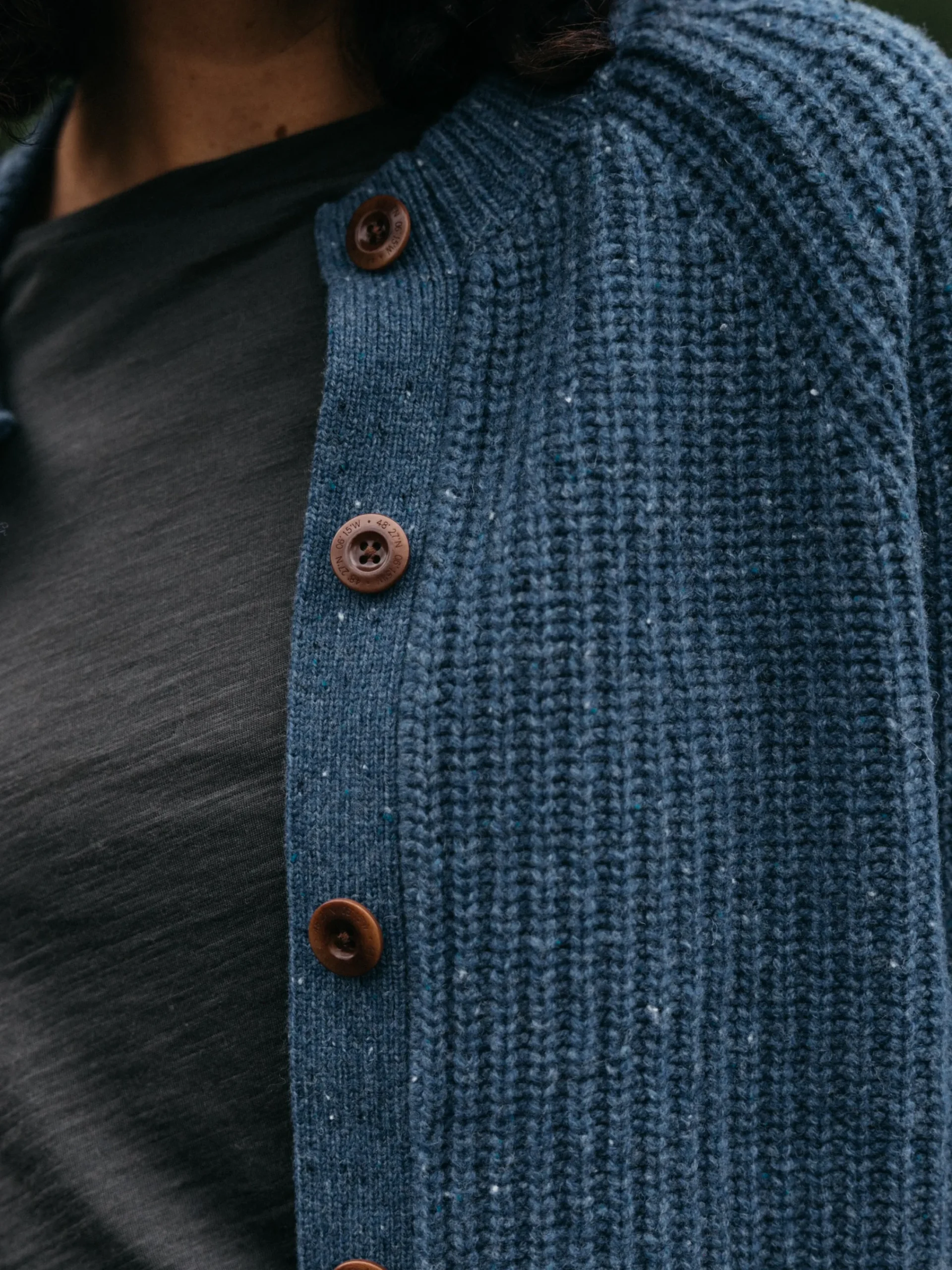Sale Finisterre Women's Mora Crew Neck Cardigan Denim