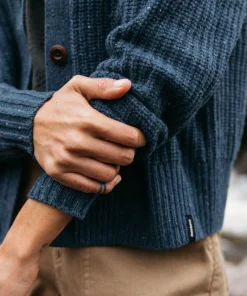 Sale Finisterre Women's Mora Crew Neck Cardigan Denim