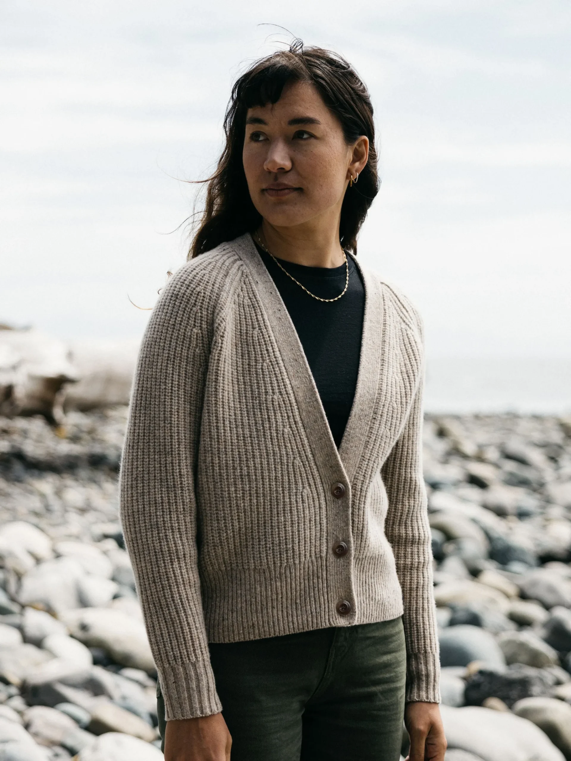 Hot Finisterre Women's Mora Knit Cardigan Oatmeal