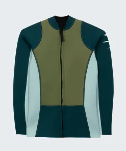 Hot Finisterre Women's Nieuwland 2mm Yulex® Long Sleeve Top Teal/Khaki/Aqua