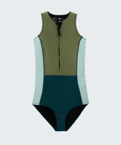 Flash Sale Finisterre Women's Nieuwland 2mm Yulex® Swimsuit Teal/Khaki/Aqua