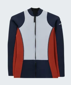 Clearance Finisterre Women's Nieuwland 2mm Yulex® Long Sleeve Top Navy/Sky/Rust