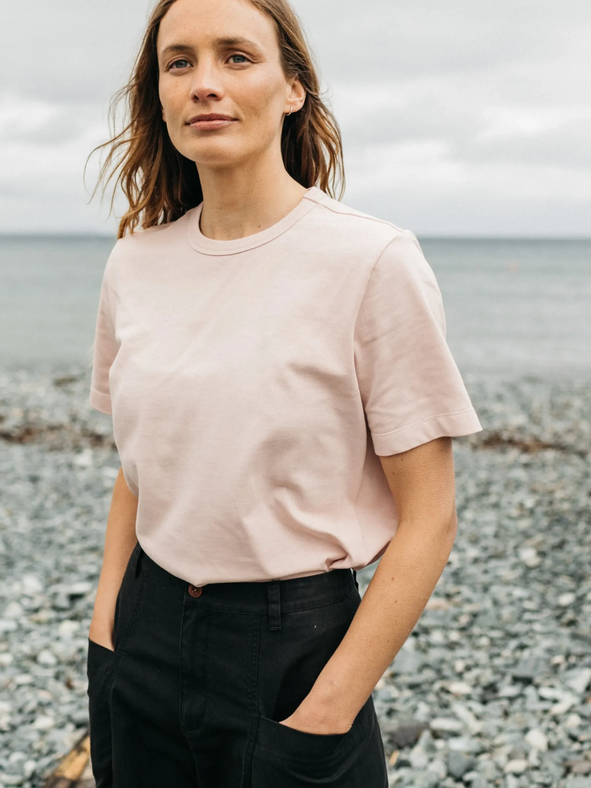 Online Finisterre Women's Recycled Orca T-Shirt PinkSmoke