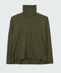 Cheap Finisterre Women's Seeker Merino High Neck T-Shirt Olive