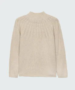 Fashion Finisterre Women's Stornoway Cable Yoke Sweater Oatmeal