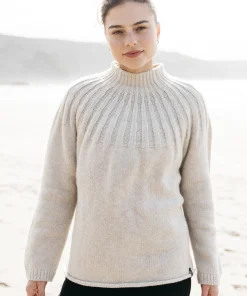 Fashion Finisterre Women's Stornoway Cable Yoke Sweater Oatmeal