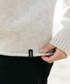 Fashion Finisterre Women's Stornoway Cable Yoke Sweater Oatmeal