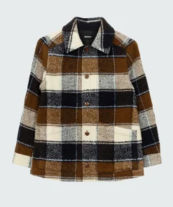 Store Finisterre Women's Stowe Blanket Jacket EcruMultiCheck