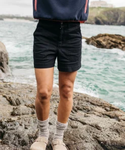 Cheap Finisterre Women's Yarrel Canvas Shorts Black