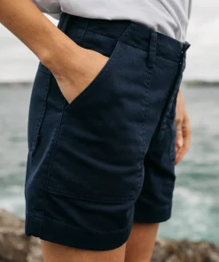 Sale Finisterre Women's Yarrel Canvas Shorts Navy