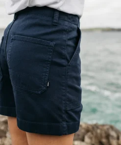 Sale Finisterre Women's Yarrel Canvas Shorts Navy