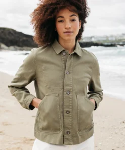 Cheap Finisterre Women's Yarrel Chore Jacket WillowGreen