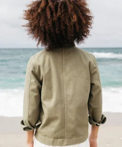 Cheap Finisterre Women's Yarrel Chore Jacket WillowGreen