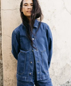 Clearance Finisterre Women's Yarrel Denim Chore Jacket RetroIndigo