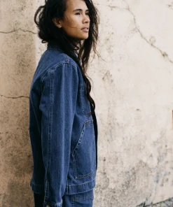 Clearance Finisterre Women's Yarrel Denim Chore Jacket RetroIndigo